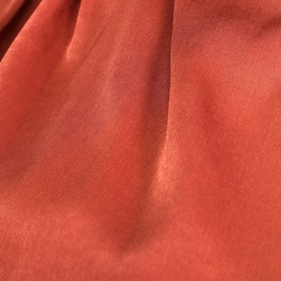 NEW Lulus Meet Me at Happy Hour Marsala Satin One-Shoulder Long Sleeve Top Small - Picture 3 of 6